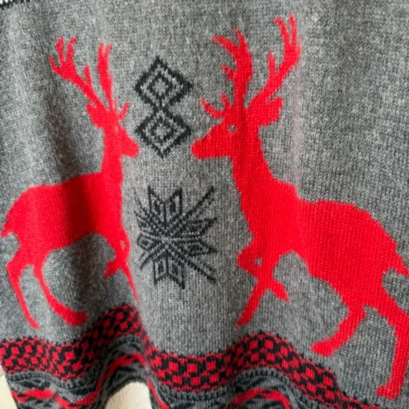 Mossimo | Thick Knit Fair Isle Reindeer Chunky Ugly Christmas Sweater - Picture 4 of 9